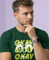 T.T. Men|Graphics Printed Tshirts For Men|Eco Friendly Fabric|Round Neck|Half Sleeves|Cotton Blended Tees For Men|Regular Fit|Big Print|Olive