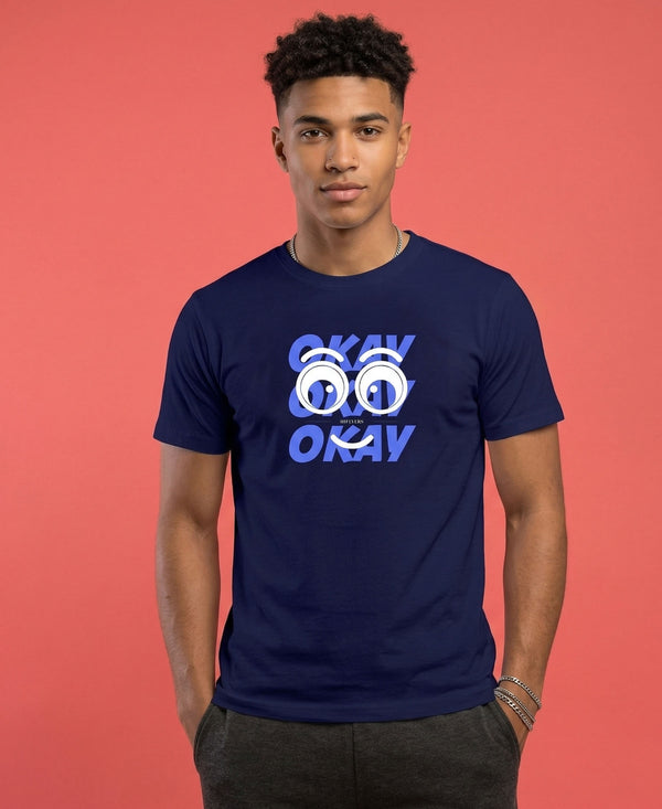 T.T. Men|Graphics Printed Tshirts For Men|Eco Friendly Fabric|Round Neck|Half Sleeves|Cotton Blended Tees For Men|Regular Fit|Big Print|Navy