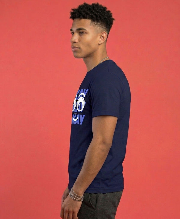 T.T. Men|Graphics Printed Tshirts For Men|Eco Friendly Fabric|Round Neck|Half Sleeves|Cotton Blended Tees For Men|Regular Fit|Big Print|Navy