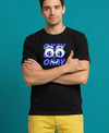 T.T. Men|Graphics Printed Tshirts For Men|Eco Friendly Fabric|Round Neck|Half Sleeves|Cotton Blended Tees For Men|Regular Fit|Big Print|Black
