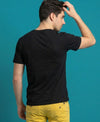 T.T. Men|Graphics Printed Tshirts For Men|Eco Friendly Fabric|Round Neck|Half Sleeves|Cotton Blended Tees For Men|Regular Fit|Big Print|Black