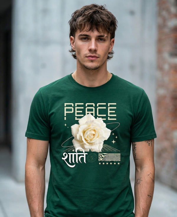 T.T. Men|Graphics Printed Tshirts For Men|Eco Friendly Fabric|Round Neck|Half Sleeves|Cotton Blended Tees For Men|Regular Fit|Big Print|Olive