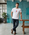 T.T. Men|Graphics Printed Tshirts For Men|Eco Friendly Fabric|Round Neck|Half Sleeves|Cotton Blended Tees For Men|Regular Fit|Big Print|White