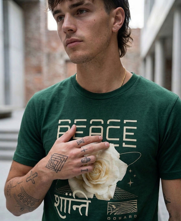T.T. Men|Graphics Printed Tshirts For Men|Eco Friendly Fabric|Round Neck|Half Sleeves|Cotton Blended Tees For Men|Regular Fit|Big Print|Olive