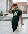 T.T. Men|Graphics Printed Tshirts For Men|Eco Friendly Fabric|Round Neck|Half Sleeves|Cotton Blended Tees For Men|Regular Fit|Big Print|Olive