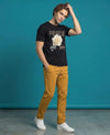 T.T. Men|Graphics Printed Tshirts For Men|Eco Friendly Fabric|Round Neck|Half Sleeves|Cotton Blended Tees For Men|Regular Fit|Big Print|Black