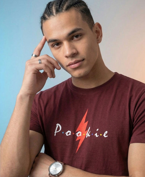 T.T. Men|Graphics Printed Tshirts For Men|Eco Friendly Fabric|Round Neck|Half Sleeves|Cotton Blended Tees For Men|Regular Fit|Big Print|Maroon