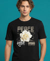 T.T. Men|Graphics Printed Tshirts For Men|Eco Friendly Fabric|Round Neck|Half Sleeves|Cotton Blended Tees For Men|Regular Fit|Big Print|Black