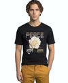 T.T. Men|Graphics Printed Tshirts For Men|Eco Friendly Fabric|Round Neck|Half Sleeves|Cotton Blended Tees For Men|Regular Fit|Big Print|Black