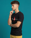 T.T. Men|Graphics Printed Tshirts For Men|Eco Friendly Fabric|Round Neck|Half Sleeves|Cotton Blended Tees For Men|Regular Fit|Big Print|Black