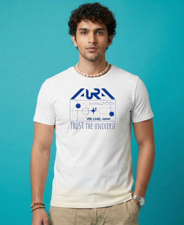 T.T. Men|Graphics Printed Tshirts For Men|Eco Friendly Fabric|Round Neck|Half Sleeves|Cotton Blended Tees For Men|Regular Fit|Big Print|White