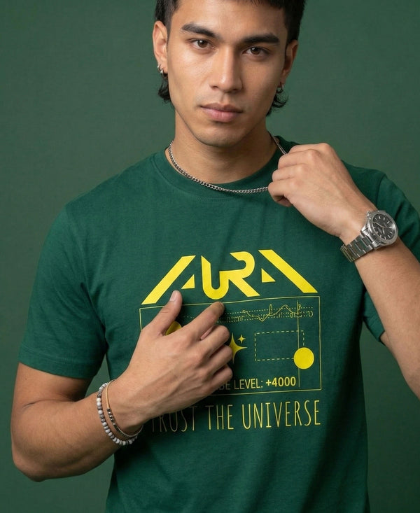 T.T. Men|Graphics Printed Tshirts For Men|Eco Friendly Fabric|Round Neck|Half Sleeves|Cotton Blended Tees For Men|Regular Fit|Big Print|Olive