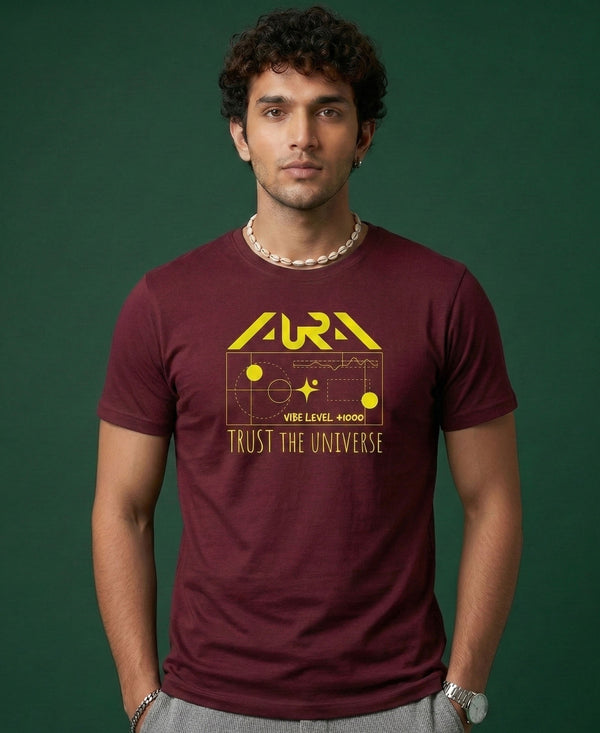 T.T. Men|Graphics Printed Tshirts For Men|Eco Friendly Fabric|Round Neck|Half Sleeves|Cotton Blended Tees For Men|Regular Fit|Big Print|Maroon