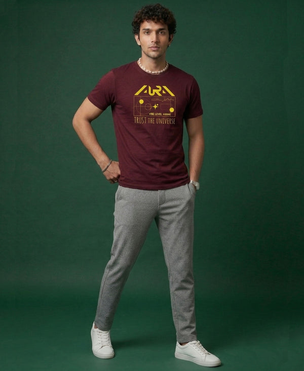 T.T. Men|Graphics Printed Tshirts For Men|Eco Friendly Fabric|Round Neck|Half Sleeves|Cotton Blended Tees For Men|Regular Fit|Big Print|Maroon
