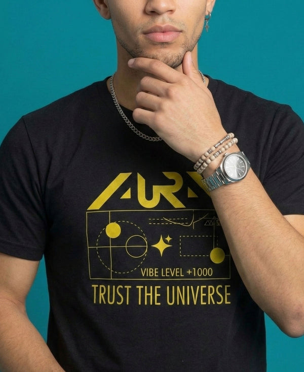T.T. Men|Graphics Printed Tshirts For Men|Eco Friendly Fabric|Round Neck|Half Sleeves|Cotton Blended Tees For Men|Regular Fit|Big Print|Black