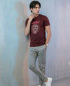 T.T. Men|Graphics Printed Tshirts For Men|Eco Friendly Fabric|Round Neck|Half Sleeves|Cotton Blended Tees For Men|Regular Fit|Big Print|Maroon