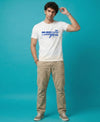 T.T. Men|Graphics Printed Tshirts For Men|Eco Friendly Fabric|Round Neck|Half Sleeves|Cotton Blended Tees For Men|Regular Fit|Big Print|White