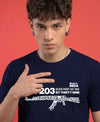 T.T. Men|Graphics Printed Tshirts For Men|Eco Friendly Fabric|Round Neck|Half Sleeves|Cotton Blended Tees For Men|Regular Fit|Big Print|Navy