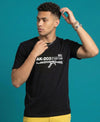T.T. Men|Graphics Printed Tshirts For Men|Eco Friendly Fabric|Round Neck|Half Sleeves|Cotton Blended Tees For Men|Regular Fit|Big Print|Black
