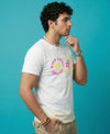 T.T. Men|Graphics Printed Tshirts For Men|Eco Friendly Fabric|Round Neck|Half Sleeves|Cotton Blended Tees For Men|Regular Fit|Big Print|White