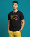 T.T. Men|Graphics Printed Tshirts For Men|Eco Friendly Fabric|Round Neck|Half Sleeves|Cotton Blended Tees For Men|Regular Fit|Big Print|Black