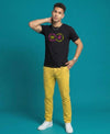 T.T. Men|Graphics Printed Tshirts For Men|Eco Friendly Fabric|Round Neck|Half Sleeves|Cotton Blended Tees For Men|Regular Fit|Big Print|Black