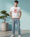 T.T. Men|Graphics Printed Tshirts For Men|Eco Friendly Fabric|Round Neck|Half Sleeves|Cotton Blended Tees For Men|Regular Fit|Big Print|White