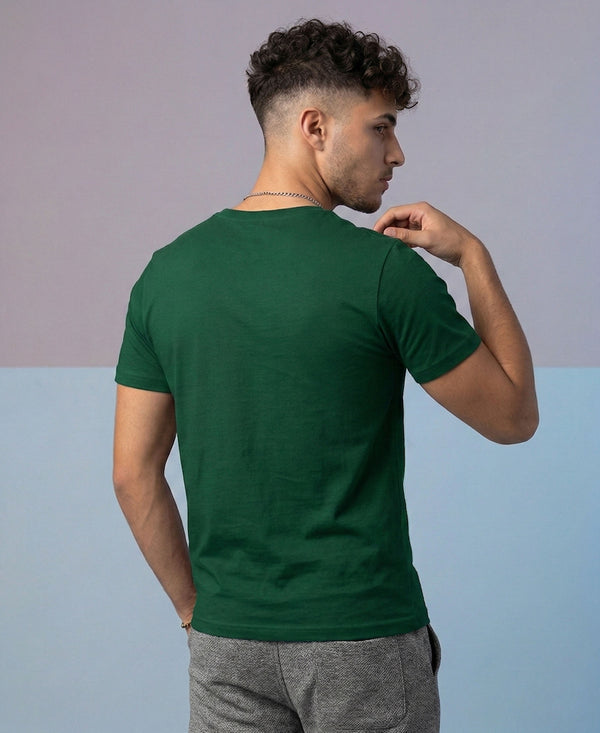 T.T. Men|Graphics Printed Tshirts For Men|Eco Friendly Fabric|Round Neck|Half Sleeves|Cotton Blended Tees For Men|Regular Fit|Big Print|Olive