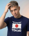 T.T. Men|Graphics Printed Tshirts For Men|Eco Friendly Fabric|Round Neck|Half Sleeves|Cotton Blended Tees For Men|Regular Fit|Big Print|Navy