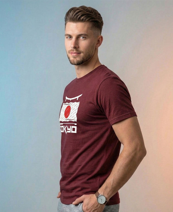 T.T. Men|Graphics Printed Tshirts For Men|Eco Friendly Fabric|Round Neck|Half Sleeves|Cotton Blended Tees For Men|Regular Fit|Big Print|Maroon