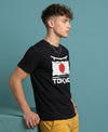 T.T. Men|Graphics Printed Tshirts For Men|Eco Friendly Fabric|Round Neck|Half Sleeves|Cotton Blended Tees For Men|Regular Fit|Big Print|Black