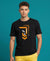 T.T. Men|Graphics Printed Tshirts For Men|Eco Friendly Fabric|Round Neck|Half Sleeves|Cotton Blended Tees For Men|Regular Fit|Big Print|Black
