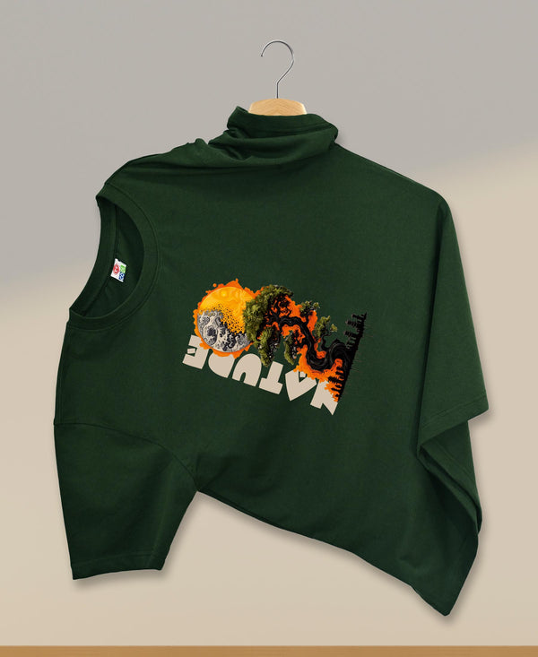 T.T. Men|Graphics Printed Tshirts For Men|Eco Friendly Fabric|Round Neck|Half Sleeves|Cotton Blended Tees For Men|Regular Fit|Big Print|Olive