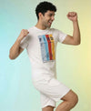T.T. Men|Graphics Printed Tshirts For Men|Eco Friendly Fabric|Round Neck|Half Sleeves|Cotton Blended Tees For Men|Regular Fit|Big Print|White