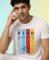 T.T. Men|Graphics Printed Tshirts For Men|Eco Friendly Fabric|Round Neck|Half Sleeves|Cotton Blended Tees For Men|Regular Fit|Big Print|White