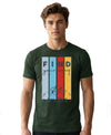 T.T. Men|Graphics Printed Tshirts For Men|Eco Friendly Fabric|Round Neck|Half Sleeves|Cotton Blended Tees For Men|Regular Fit|Big Print|Olive