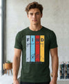 T.T. Men|Graphics Printed Tshirts For Men|Eco Friendly Fabric|Round Neck|Half Sleeves|Cotton Blended Tees For Men|Regular Fit|Big Print|Olive