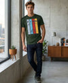 T.T. Men|Graphics Printed Tshirts For Men|Eco Friendly Fabric|Round Neck|Half Sleeves|Cotton Blended Tees For Men|Regular Fit|Big Print|Olive
