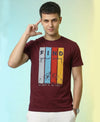 T.T. Men|Graphics Printed Tshirts For Men|Eco Friendly Fabric|Round Neck|Half Sleeves|Cotton Blended Tees For Men|Regular Fit|Big Print|Maroon