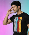 T.T. Men|Graphics Printed Tshirts For Men|Eco Friendly Fabric|Round Neck|Half Sleeves|Cotton Blended Tees For Men|Regular Fit|Big Print|Black