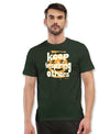 T.T. Men|Graphics Printed Tshirts For Men|Eco Friendly Fabric|Round Neck|Half Sleeves|Cotton Blended Tees For Men|Regular Fit|Big Print|Olive