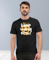 T.T. Men|Graphics Printed Tshirts For Men|Eco Friendly Fabric|Round Neck|Half Sleeves|Cotton Blended Tees For Men|Regular Fit|Big Print|Black
