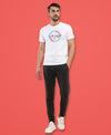 T.T. Men|Graphics Printed Tshirts For Men|Eco Friendly Fabric|Round Neck|Half Sleeves|Cotton Blended Tees For Men|Regular Fit|Big Print|White