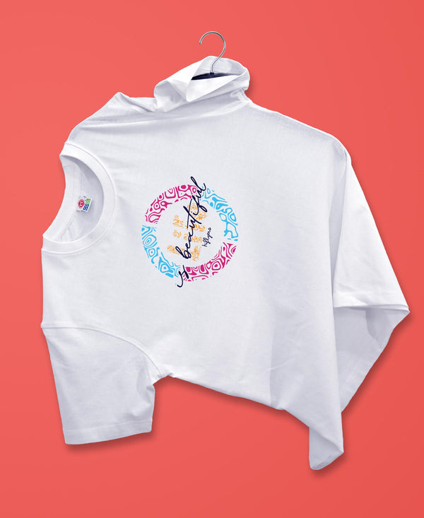T.T. Men|Graphics Printed Tshirts For Men|Eco Friendly Fabric|Round Neck|Half Sleeves|Cotton Blended Tees For Men|Regular Fit|Big Print|White