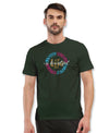 T.T. Men|Graphics Printed Tshirts For Men|Eco Friendly Fabric|Round Neck|Half Sleeves|Cotton Blended Tees For Men|Regular Fit|Big Print|Olive