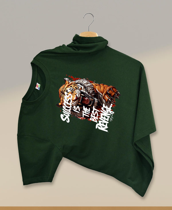 T.T. Men|Graphics Printed Tshirts For Men|Eco Friendly Fabric|Round Neck|Half Sleeves|Cotton Blended Tees For Men|Regular Fit|Big Print|Olive