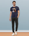T.T. Men|Graphics Printed Tshirts For Men|Eco Friendly Fabric|Round Neck|Half Sleeves|Cotton Blended Tees For Men|Regular Fit|Big Print|Navy