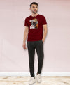 T.T. Men|Graphics Printed Tshirts For Men|Eco Friendly Fabric|Round Neck|Half Sleeves|Cotton Blended Tees For Men|Regular Fit|Big Print|Maroon
