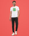 T.T. Men|Graphics Printed Tshirts For Men|Eco Friendly Fabric|Round Neck|Half Sleeves|Cotton Blended Tees For Men|Regular Fit|Big Print|White