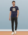 T.T. Men|Graphics Printed Tshirts For Men|Eco Friendly Fabric|Round Neck|Half Sleeves|Cotton Blended Tees For Men|Regular Fit|Big Print|Navy